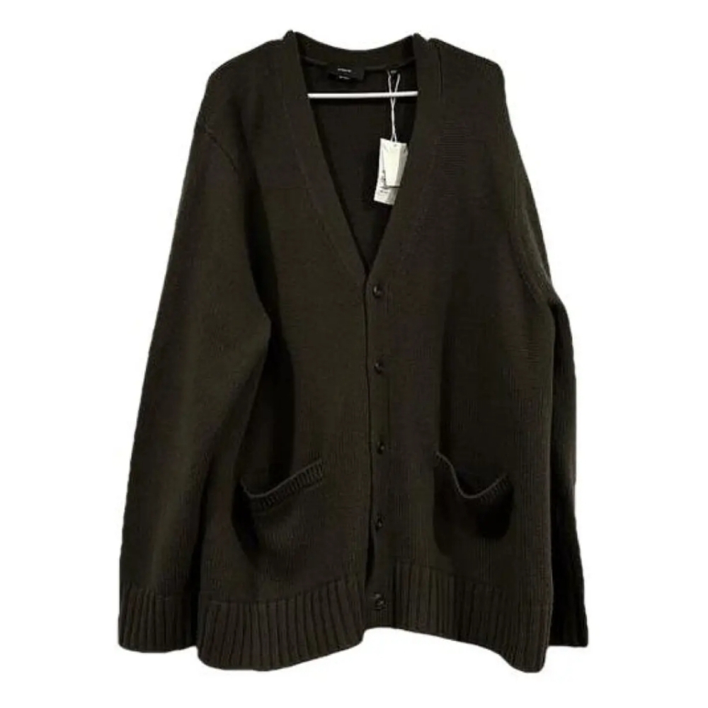 VINCE forest green cardigan sweater